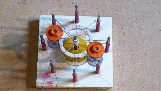 Lehre für die Herstellung der Speichenräder.