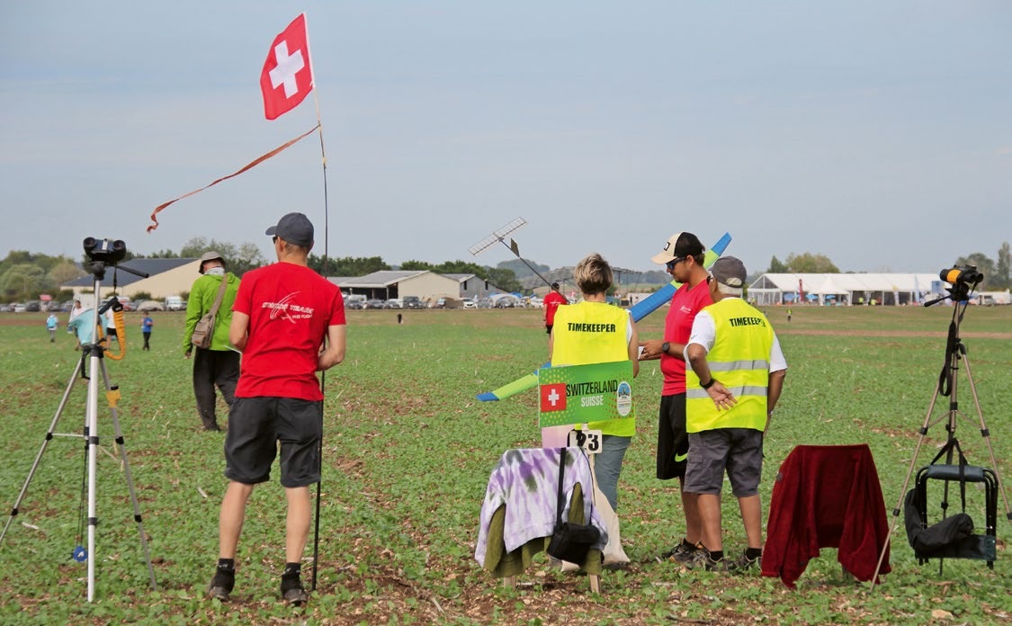 Wettkampfbetrieb an den Freiflug-Weltmeisterschaften.