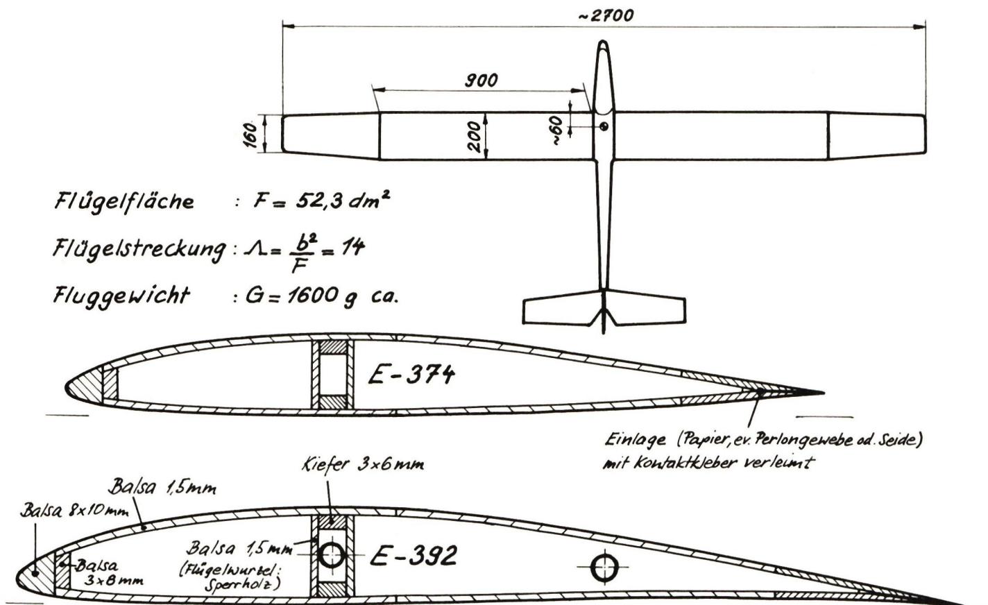 Flügelsatz zum «Cirrus»-Rumpf