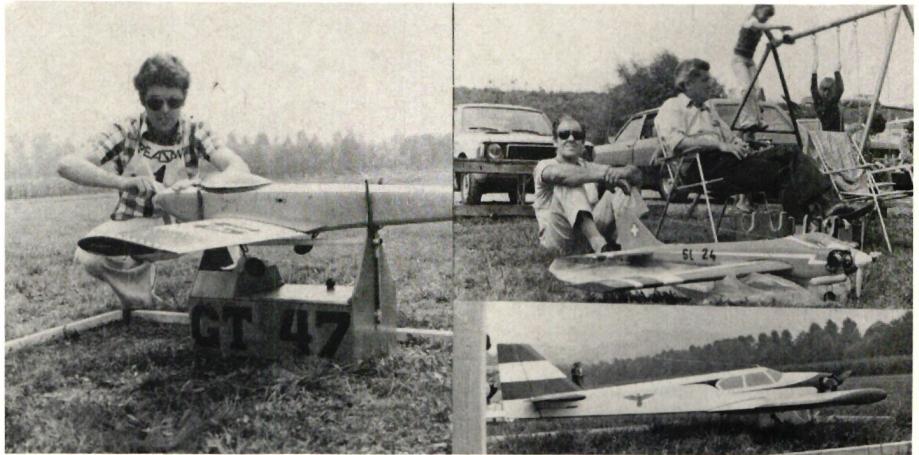 Kurt Nünlist, Glattal
Oben: U. Zürcher, Schöftland mit Weltmeistermodell Blue Angel.
Unten: Condor von Ferdi Schaden, MG Olten (4. Rang)