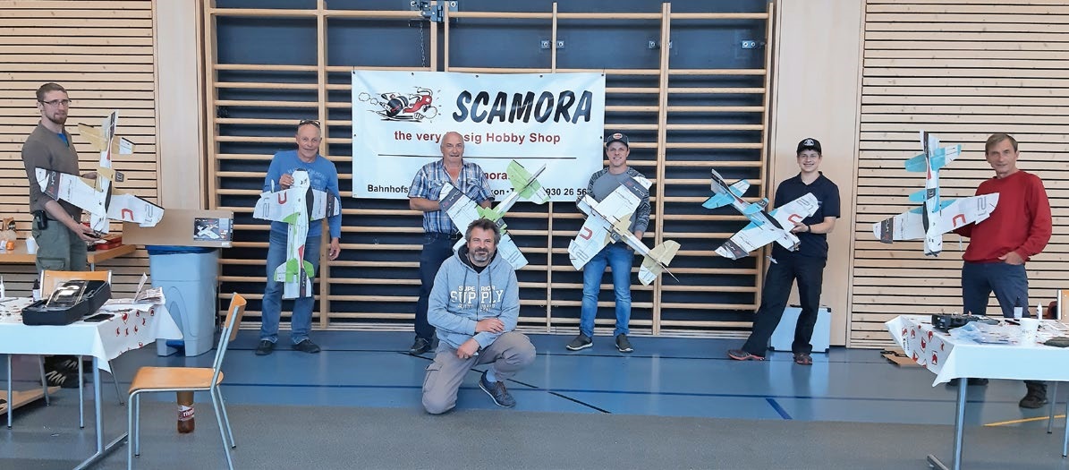 Bei der MG Bussard werden in der Sporthalle Indoor-Modelle gebaut.