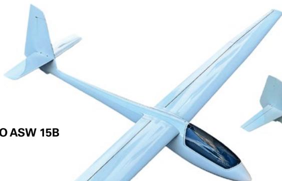MIBO ASW 15B glider model.