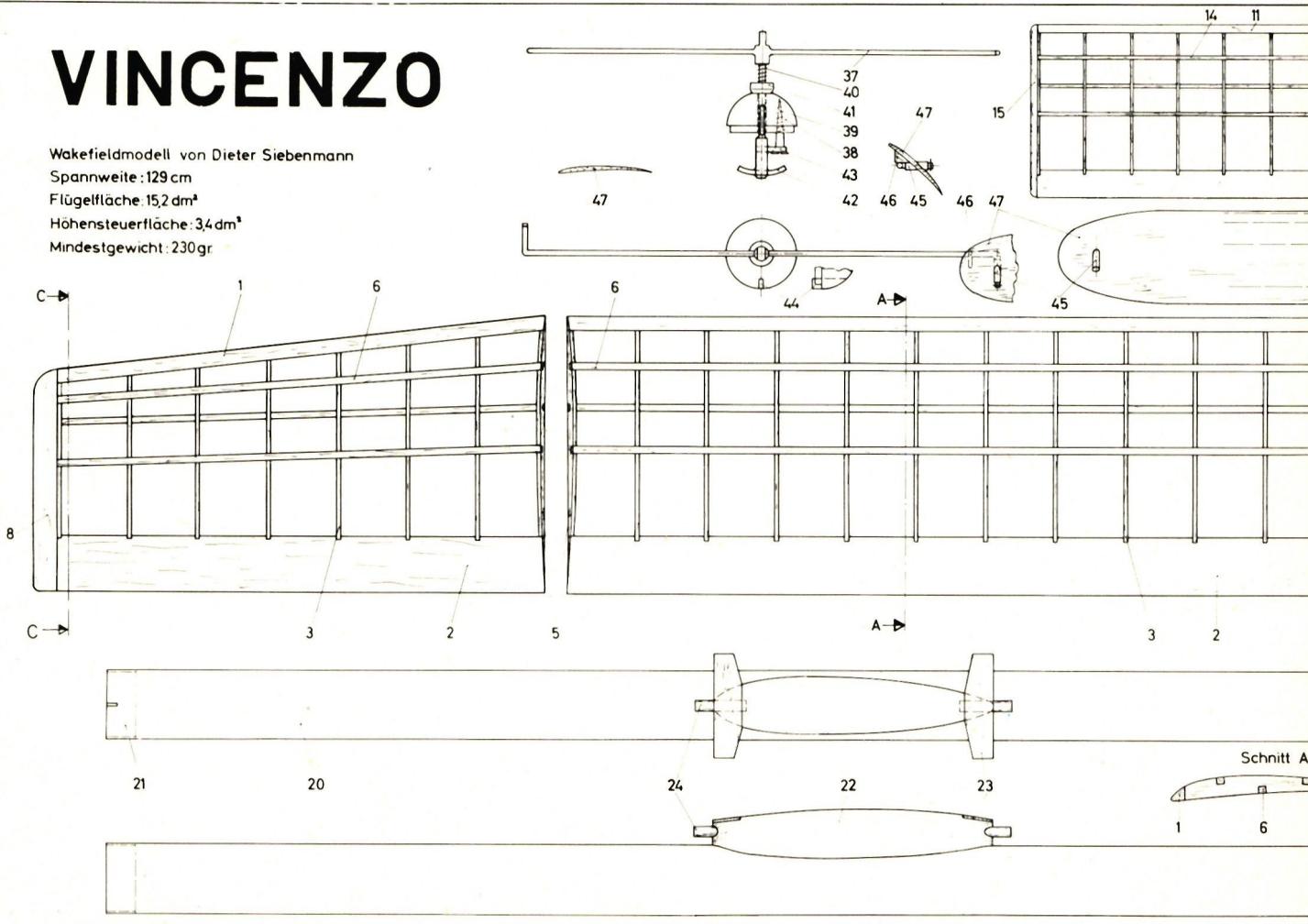 Gummimotormodell VINCENZO